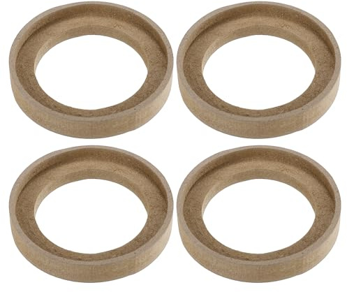 QUARKZMAN 4 Pcs Anillos Espaciadores De Altavoz Para Automóvil De Madera