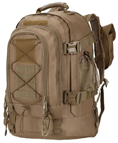 Miramrax Taktischer Rucksack, Militär, Wandern, Tagesrucksack – Molle-Rucksack für Herren, 3-Tage-Assault Pack, Bug-Out-Tasche für Camping, Coyote, Large, Wanderrucksack