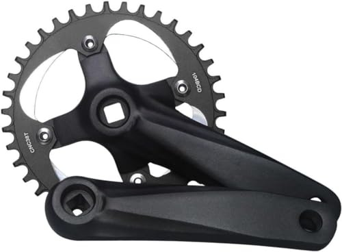 tylxayoxa Single Speed ​​Kurbelgarnitur Kurbelarme Kurbelarmset 152/165/170 Mm Fahrradkurbelgarnitur for 7s-12s City Klappfahrrad (Color : 38t, Size : 152mm)