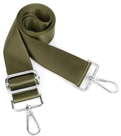Moorle Breit Taschengurt Olivgrün, Schulterriemen für Taschen, 3.8cm Breite Schultergurt für Taschen Grün, Verstellbarer Tragegurt für Taschen, Umhängetasche, Crossbody Bag Damen, Nylon Schultergurt