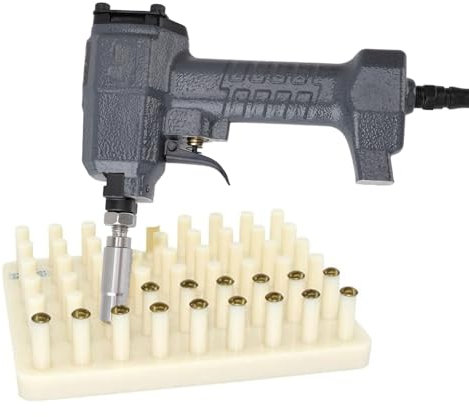 1170 Pneumatic Decorative Nailer, Stainless Steel Pneumatic Upholstery Decorative Tack Nail Gun with Ergonomic Handle Lightweight Nail Gun Finish Nailer for Furniture, Handicraft