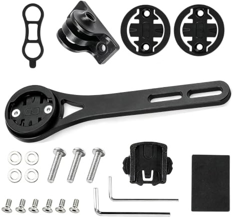 yeemeen Fahrradcomputer Halterung, Integrierte Fahrradcomputer Halterung | Aero Integrated Handlebar Out Front Combo Mount Kompatibel für Garmin Edge, Wahoo, Cateye, Bryton, Git
