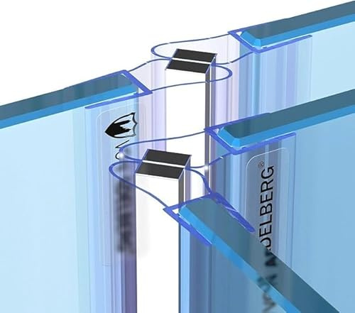 Magnetduschdichtung 90 Grad Winkel, Glasstärke 6-8 mm, 2 Stück | Set