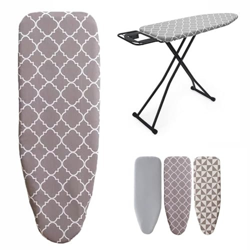 YCBTPS Universal Copriasse da Stiro, Copri ASSE da Stiro Permette Una Stiratura Facile Veloce, Copertura ASSE da Stiro Cotone per Assi da Stiro 120x38 Cm(Grid,110x34cm(43x13in))