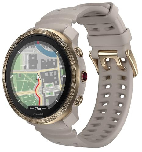 POLAR Vantage M3 – Multi-Sport Smartwatch with AMOLED Display, Dual-Frequency GPS, Turn-by-Turn Navigation, Up to 7-Day Battery Life, Greige Gold
