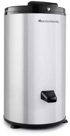 Asciugatrice MELCHIONI VERTIGO Asciugatrice a Centrifuga Inox, Asciugabiancheria Portatile Salvaspazio, Asciugapanni Silenziosa, Capacità 6 Kg, 3200 Giri/Min, Strizzatrice a centrifuga, Strizzapanni