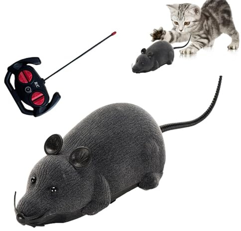Elektronisches Spielzeug für Katzen, ferngesteuerte Maus für Katzen, interaktive Bewegungsmaus mit Beflockung, lustiges Mausspielzeug für Haustiere, elektronisches Spielzeug für Unterhaltung