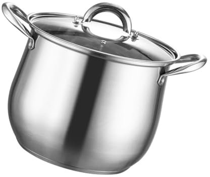 KOCKSHION Pentola Acciaio Inossidabile per Cottura di Zuppe e Stufati capacità con Manici Doppio Design Antisversamento per Cucine Induzione