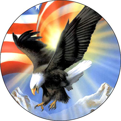 Reifenhülle Hochfliegende Us-Flagge Radschutzhülle Wasserdicht Radabdeckung Universal Auto-Ersatzreifenabdeckungen Für Ersatzradreifen Anhänger Geländewagen 17 inch