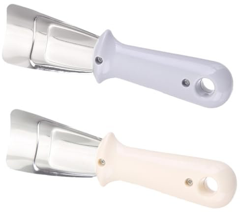 HEMOTON 2 Pezzi Raschietti per Ghiaccio Inossidabile Utensili Multifunzionali per Frigorifero per Rimuovere Ghiaccio da Freezer e Frigorifero Leggeri e Resistenti