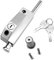 Fuhjythy Sliding Door Lock for Window Glass Patio Doors Silver Auxiliary Security Lock Glass Door Lock Mortise Lock