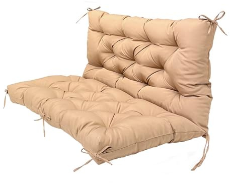 Outdoor Garden Bench Cushion Weatherproof Seat Pad for Patio Chairs Hollywood Swing Mat with Ties - 100x100x10cm Comfortable Bankauflage Sitzkissen