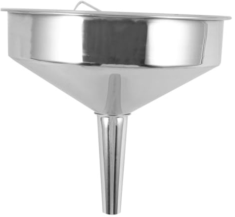 HEMOTON Embudo de Acero Inoxidable Grueso de Boca Ancha 1,9 Cm X 18 Cm, Embudo Industrial para Aceite y Líquidos Automotrices, Herramienta Resistente para Reabastecimiento y Uso