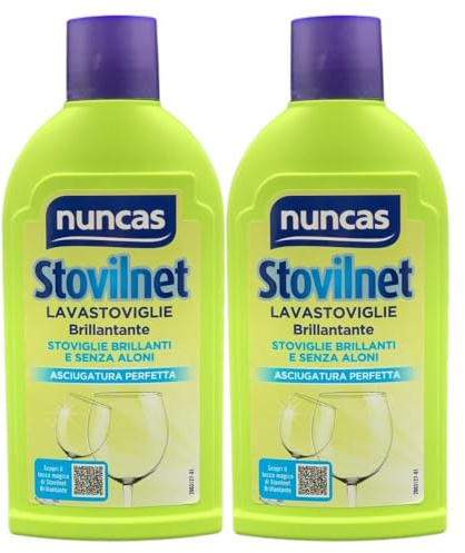 Brillantante Lavastoviglie, Stoviglie Brillanti e Senza Aloni, Asciugatura Perfetta, 250ml (2 Unità)
