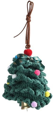 PUREFAA Christmas Tree Pendant Crochet Ornament Car Rear Interior Decorations for Backpack Keychain Home Party Supplies