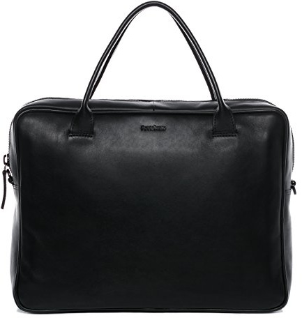 FEYNSINN® Borsa tracolla porta pc vera pelle FINN grande cartella per laptop computer portatile Messenger portadocumenti Business uomo donna nero prodotto artigianale