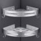 Hoomtaook Etagère Douche d'angle sans Perçage Rangement Salle de Bain /Accessoire Support Porte Savon Aucun Antirouille en Métal Lot de 2 Argent Avec Crochets