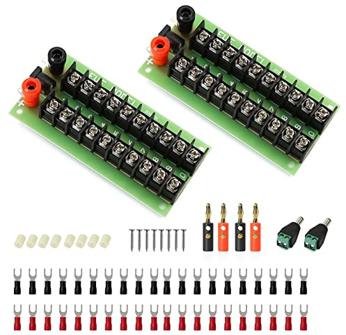 Evemodel Scheda di distribuzione dell'alimentazione 2pcs 3 Ingressi 10 paia Uscite per DC AC Tensione PCB005