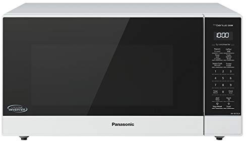 Panasonic NN-SN75LW cu.ft Cyclonic Inverter Countertop Microwave Oven 1250Watt Power with Genius Sensor Cooking, 1.6 cft, White