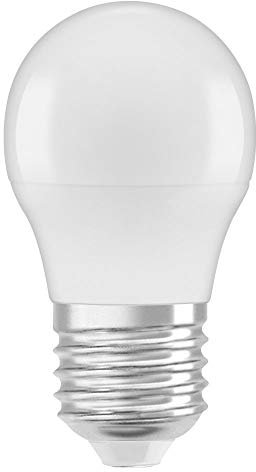 OSRAM LED Lampe mit E27 Sockel, Warmweiss (2700K), Tropfenform, 5.5W, Ersatz für 40W-Glühbirne, matt, LED STAR CLASSIC P, Warmweiß