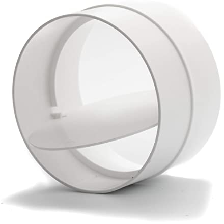 Vent Systems Amortisseur de refoulement de 10,2 cm avec clapet anti-retour – Insert de conduit d'air unidirectionnel en plastique ABS léger pour CVC et amélioration de la maison – Déflecteur