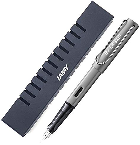 Lamy AL-star graphite Füllhalter 026, Federstärke LH, mit Gravur (Lasergravur), V60