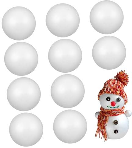 SOLUSTRE 10stücke Weihnachtliche Styroporkugeln Dekorationsbälle Für Bastelprojekte Weihnachtsbaum Und Partydekoration Aus Langlebigem Polystyrol Vielseitig Einsetzbar