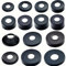 2 Stück Ø 25mm (3/4) Abdeckrosette Schwarz, Rosette Schwarz, Rohrabdeckung, Gewinderosette,Rosette Wasserhahn,Rosette für Duscharmatur,Wasserhähne,Heizkörper(Schwarz, 60 * 25)