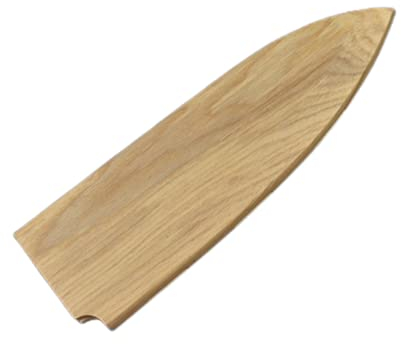 Aibote Coltelli da Cuoco Giapponesi in Legno d'acero Bianco Naturale Fatti a Mano Guaina Magnetica Guaina Portacoltelli Copertura in Legno (Deba,210MM)