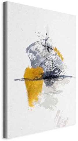 murando - Akustikbild Weiß Vogel Grau, 40x60 cm, 1-teilig, Schallschutz | Verbessert Raumakustik, reduziert Hall, ideal fürs Büro oder Wohnzimmer, hochwertige Verarbeitung, schnelle Montage, stilvoll