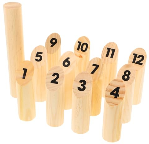 Yardwe Holz Wurfspiel Set Nummerierte Blöcke Outdoor Spielzeug Für Garten Strand Party Aktivitäten Familien Zeitvertreib