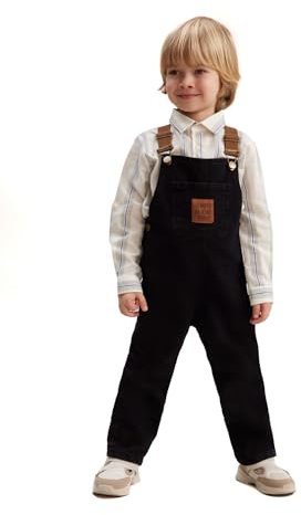 Salopette in denim DeFacto per maschietti, tute per bambini: eleganti salopette in jeans per maschietti, tute trendy per neonati per i più piccoli