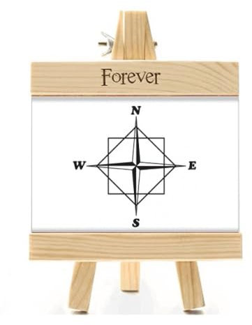 Pointer Direction Kompass Bilderrahmen Holz Tischplatte Display 10,2 x 15,2 cm