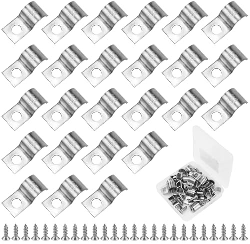 25 Stück Edelstahl Befestigungsschelle Ø 10 mm, Rohrschellen Edelstahl Befestigungsschelle 10 mm, Rohrbefestigung, Mastschelle mit Gratis-Schrauben