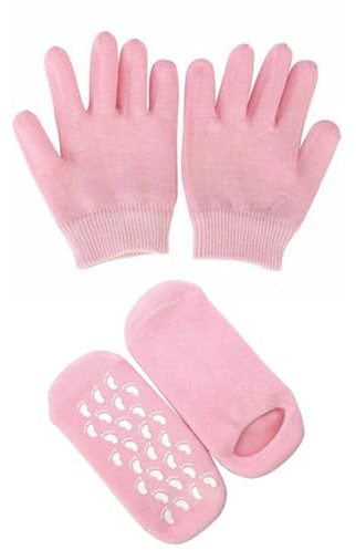 Calcetín de guantes de gel hidratante de aceite esencial Guante de spa Sock para pies a mano para el cuidado de la piel seca 2pires