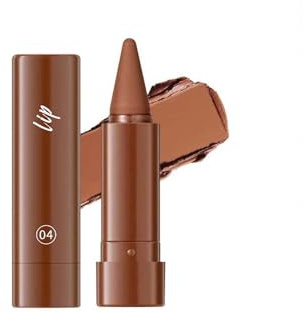 Lápiz labial impermeable 2 en 1 para mujer, 6 degradados, hidratación duradera, brillante y sedoso, previene los pétalos y las imperfecciones de la piel (marrón oscuro)