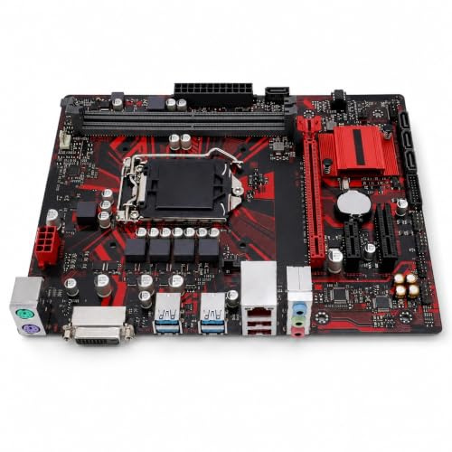 Elprico Placa Base LGA 1151, B250M-V3 de 7.ª y 6.ª Generación para Procesadores Core I7, I5 y I3 de 14 NM, Placa Base para Juegos de Escritorio, DDR4 de 2 Canales a 2400 MHz, PCI E 3.0,