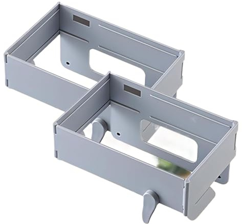 Hopfällbar Soppåsehållare, Väggmonterad Hopfällbar Soptunna Med Magnetisk Stängning, Soppåsehängare, Hängande Soptunneställ Med Fästsnäppe(Gray*2)