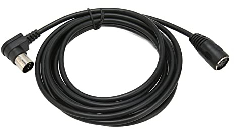HNBGNNMRO 90-Grad-MIDI-DIN-Verlängerungskabel, 5-poliger DIN-Stecker-zu-Buchse-Adapterkabel, rechtwinkliges MIDI-Kabel für Keyboard, E-Piano und Synthesizer, 9,8 Fuß PVC-abgeschirmtes Kabel