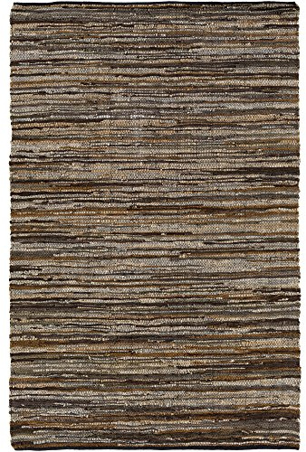 Livabliss Log Cabin Area Rug,2' x 3',Brown