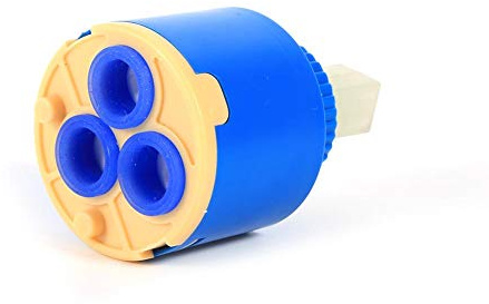Fdit Wasserhahnventil,Mischbatterie aus Keramik, Schaft Mischbatterie, Innenhahn, Ersatzhahn für Wasserhahn, PP-Kunststoff, blau (35 mm)