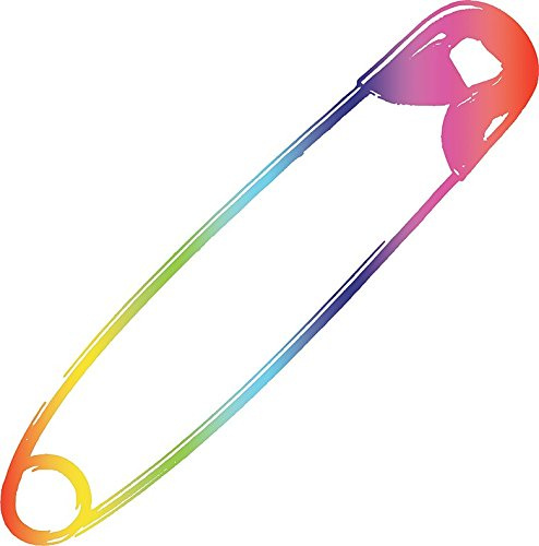 MAGNET Safety Pin Solidarity - Rainbow Safety Pins Magnet Decal Fridge Metal Magnet Window Vinyl 5