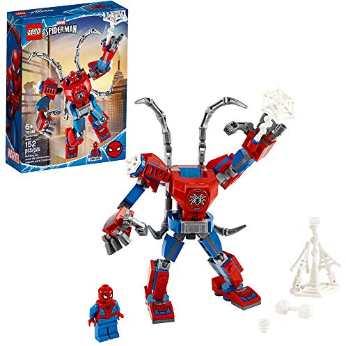LEGO Marvel Spider-Man: Spider-Man Mech 76146 Kids’ Superhero Building Toy, Playset with Mech and Minifigure, New 2020 (152 Pieces)