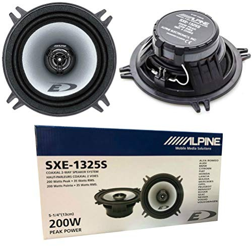 2 altoparlanti diffusori 2 vie coassiali compatibile con ALPINE SXE-1325S 13,00 cm 130 mm 5 da 35 watt rms e 200 watt max impedenza 4 ohm, a coppia