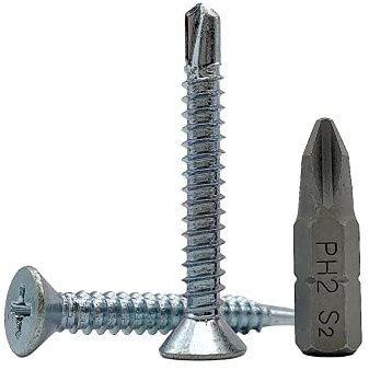 DIN 7504 P - Paquete de 50 tornillos autotaladrantes de cabeza avellanada y huella Phillips (PH) de acero chapado en zinc de 4,8 x 38 mm (50, 4,8 x 38 mm)
