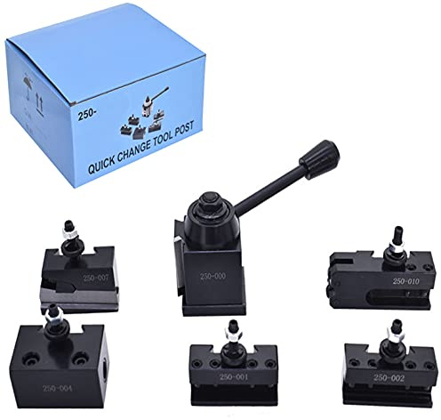 OXA Tool Post Set 6-Pack Wedge Type Quick Change Tool Post Set for Mini Lathe Swing 8Inch 250-000