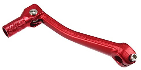 Motoforti Leva del cambio pieghevole da 11 mm per moto da 50 cc a 250 cc, colore rosso