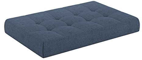 chilly pilley Palettenkissen Palettenauflage Schräg Geschnitten Gesteppt Palettenpolster Gartenkissen Garten Kissen Indoor Outdoorkissen Farben und Größen (Dunkelblau, 120x60x15cm)