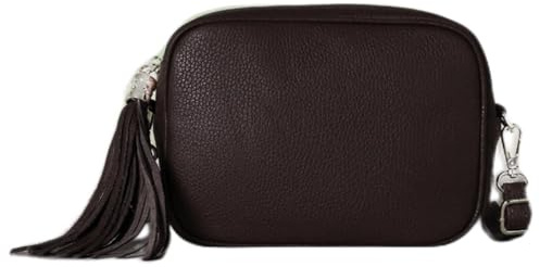 LeahWard Women's Leather Cross Body Camera Bags Tassel Charm Party Wedding Holiday Handbags