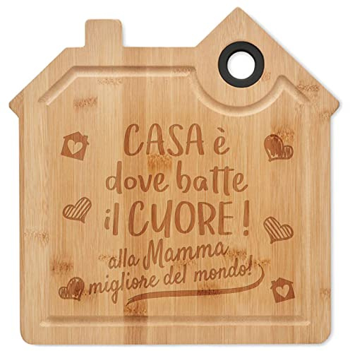 STAMPATEK Tagliere per la Festa della Mamma con incisione Alla Mamma Migliore del Mondo, Idee Regalo, Regali Originali